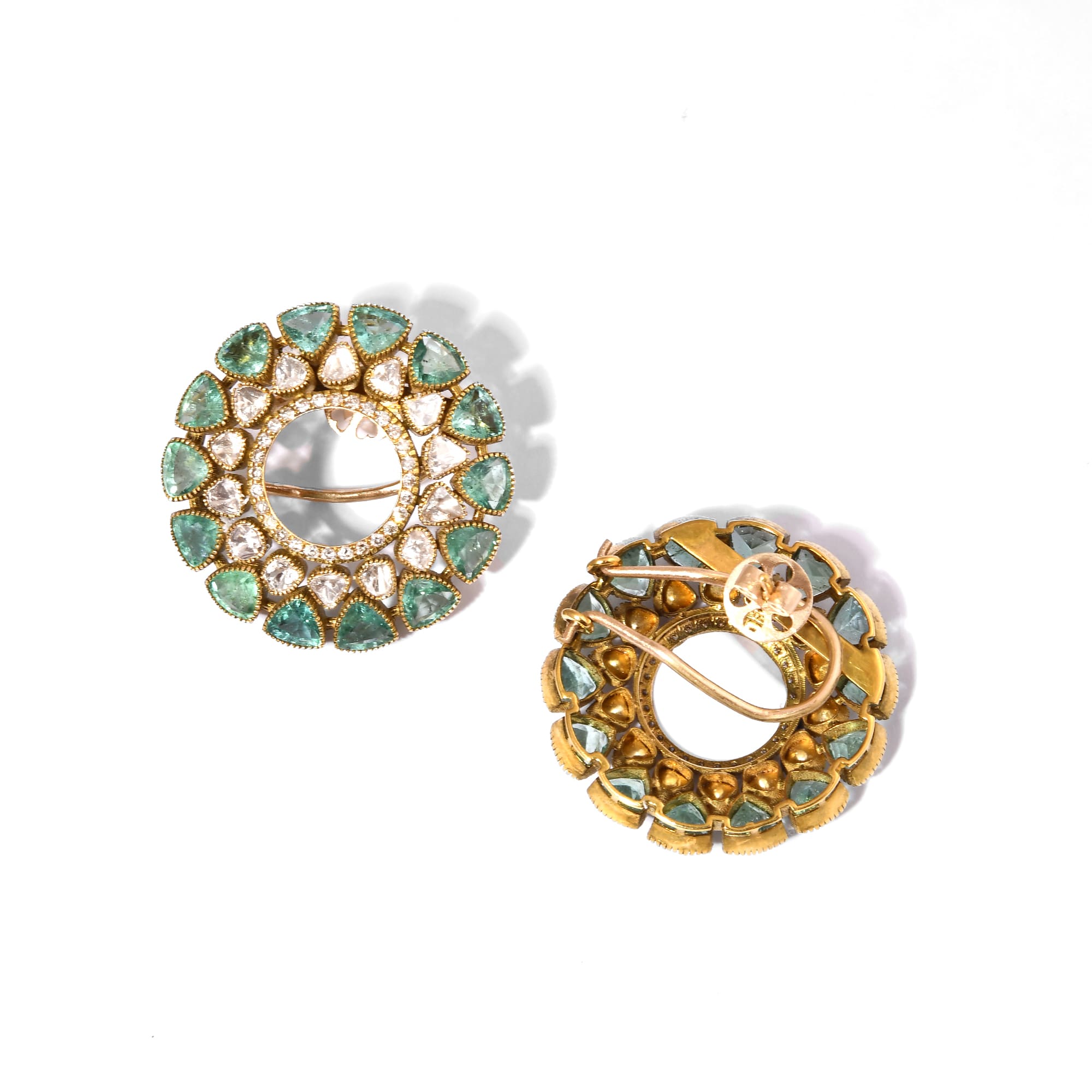 Halo Emerald Studs