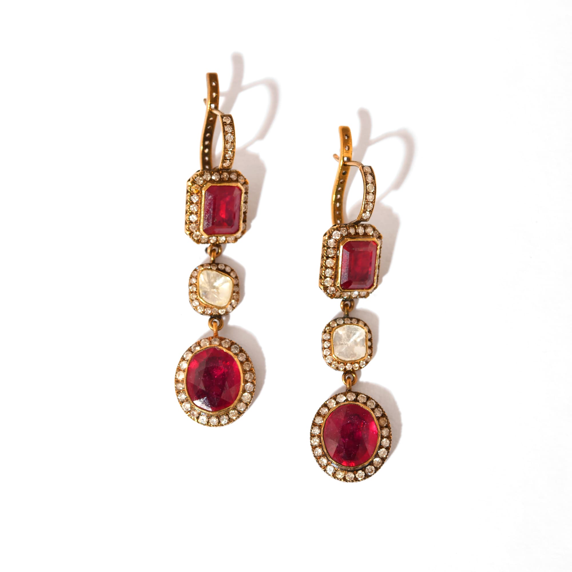 Ruby Double Earrings