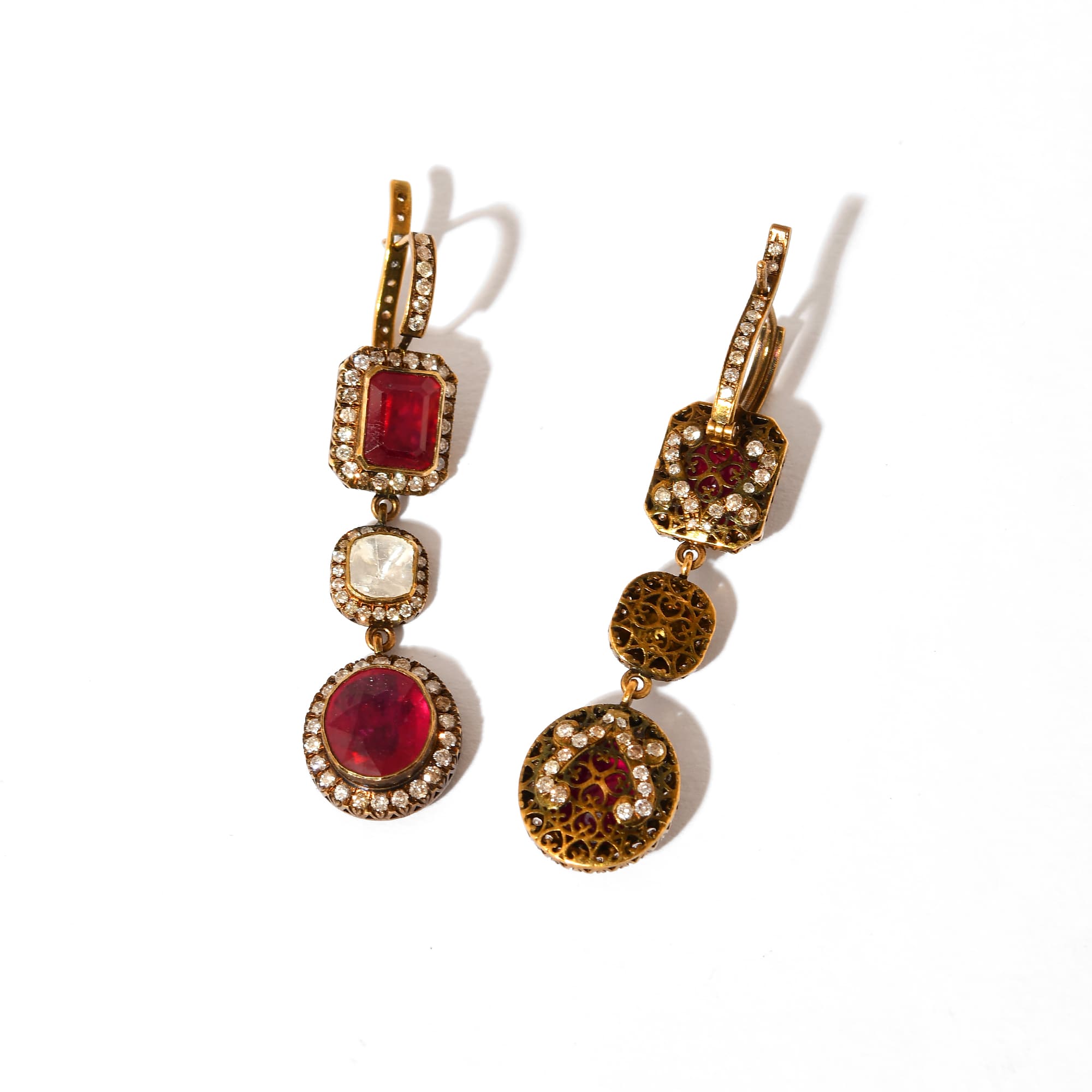 Ruby Double Earrings