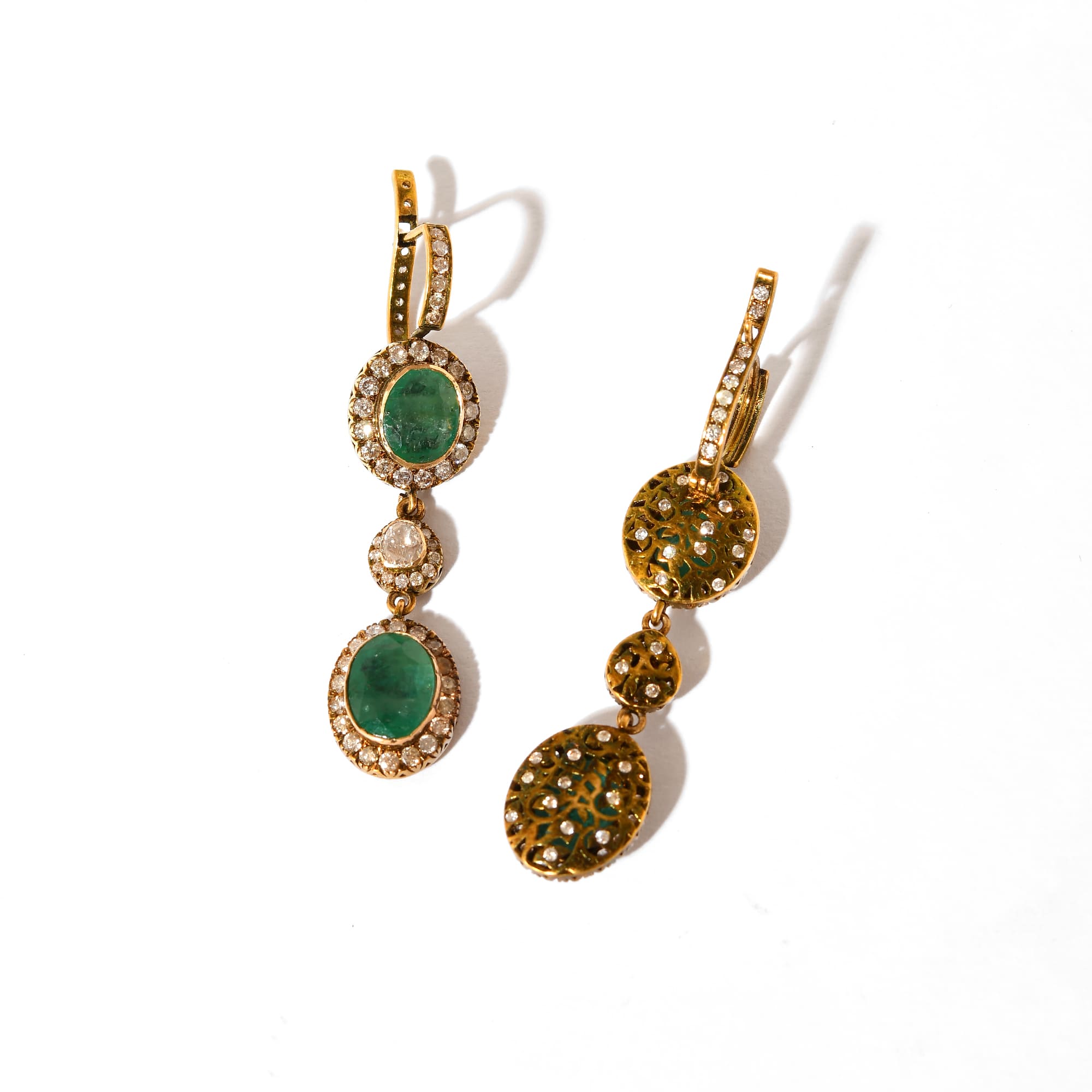 Emerald Double Earrings