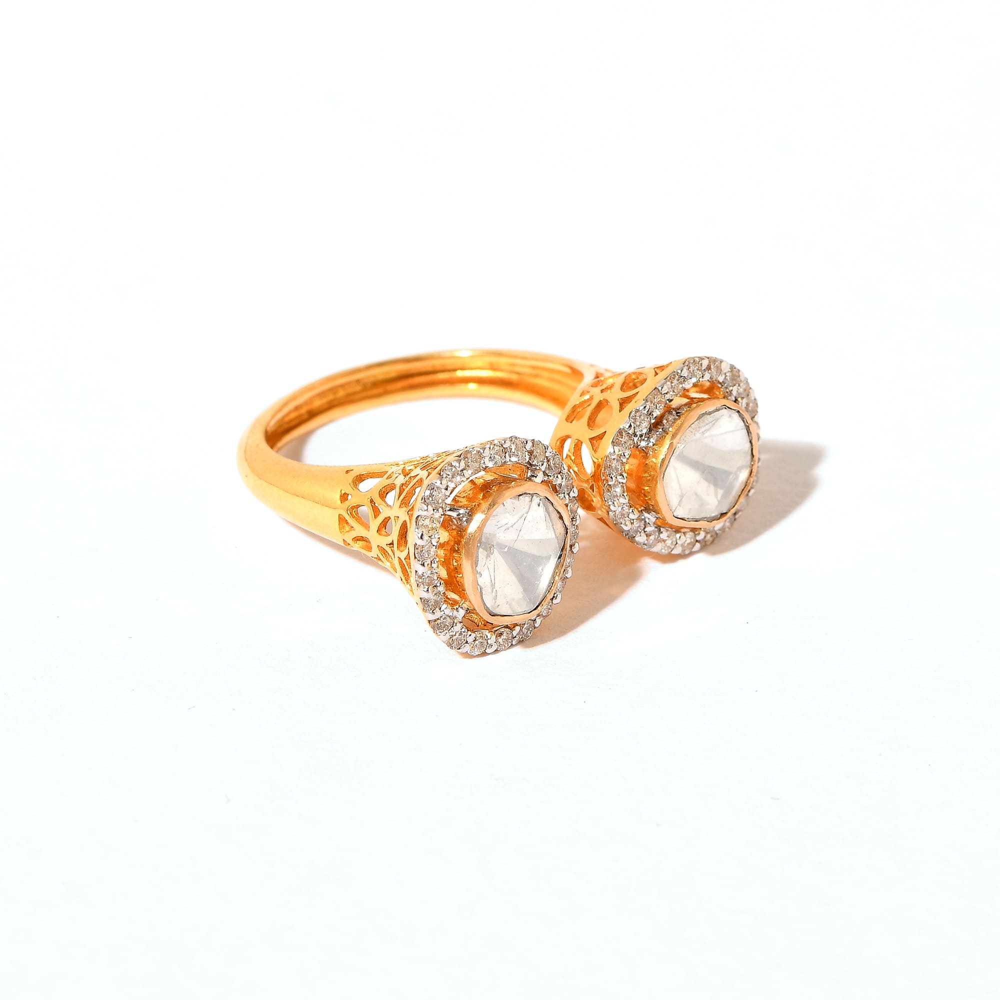 Saada Double Polki ring