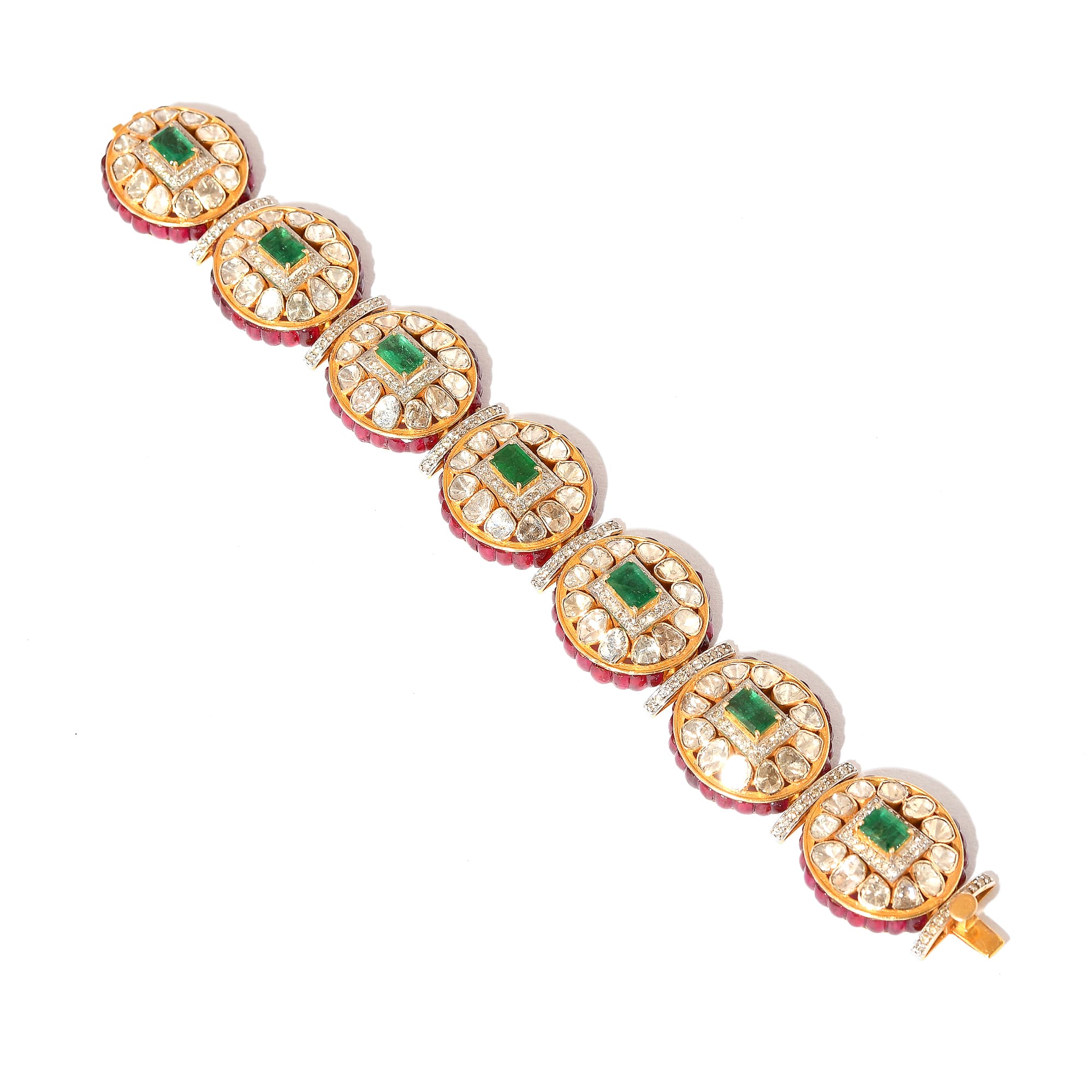 Emerald Polki Bracelet