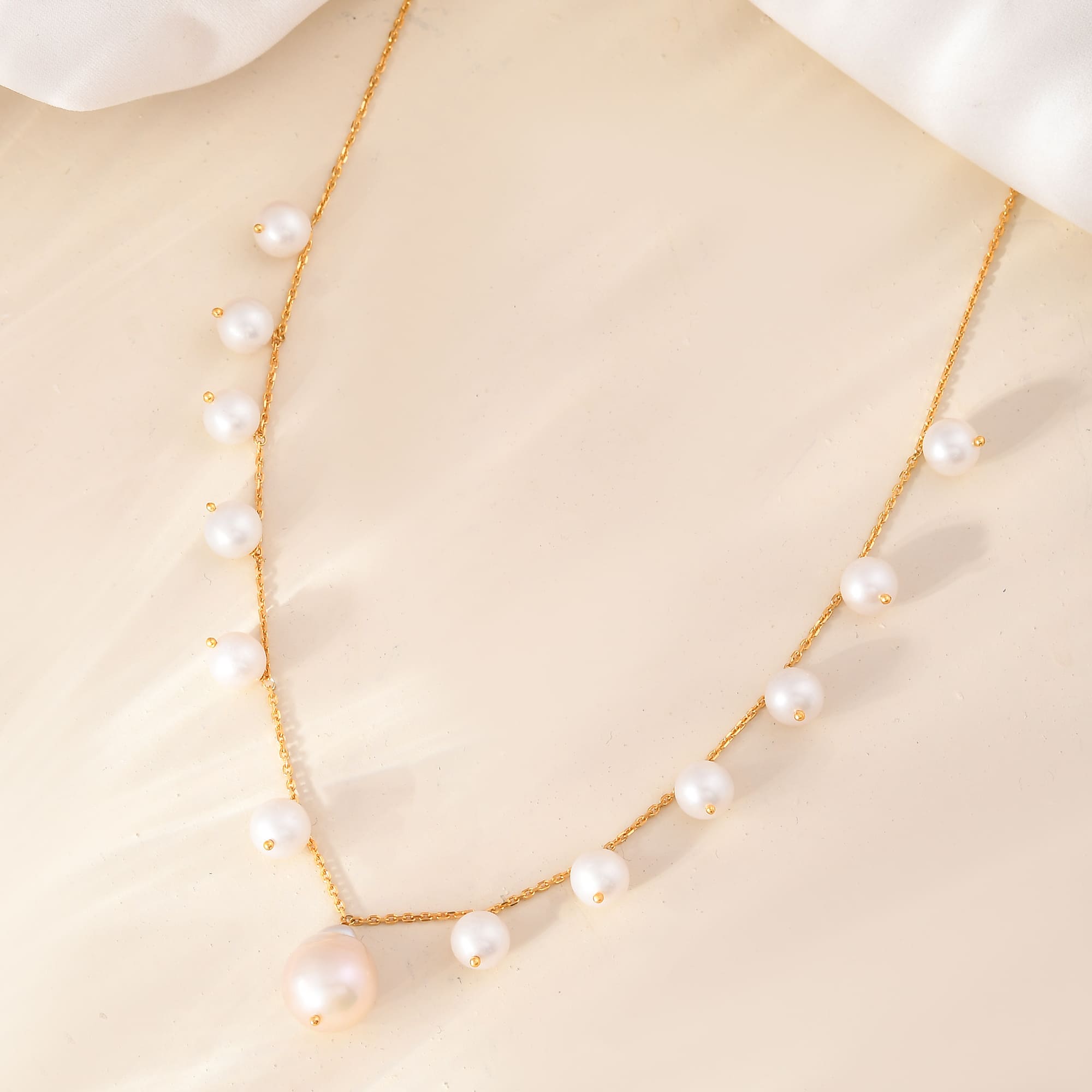 Ivory Pearl 14k Gold Necklace