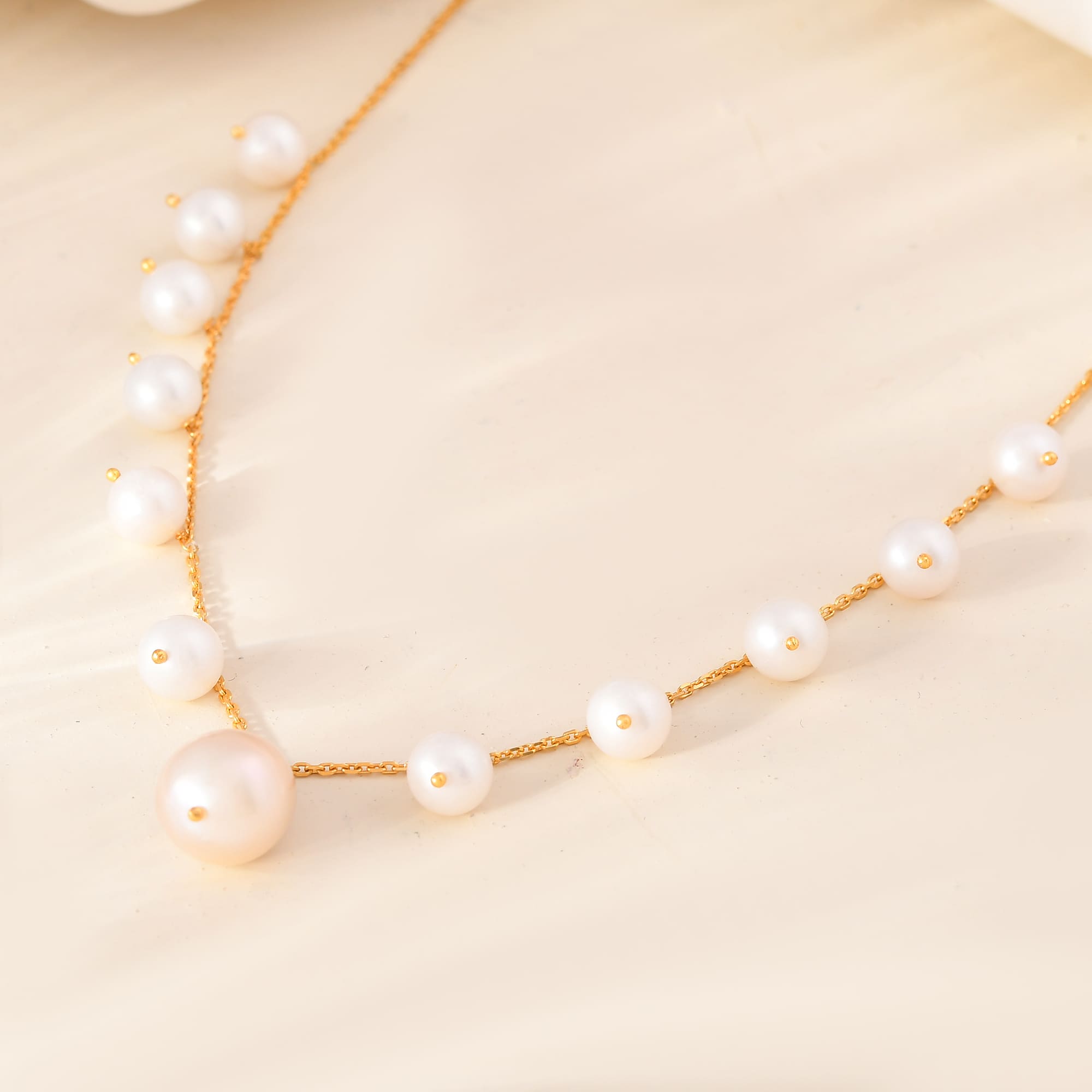 Ivory Pearl 14k Gold Necklace