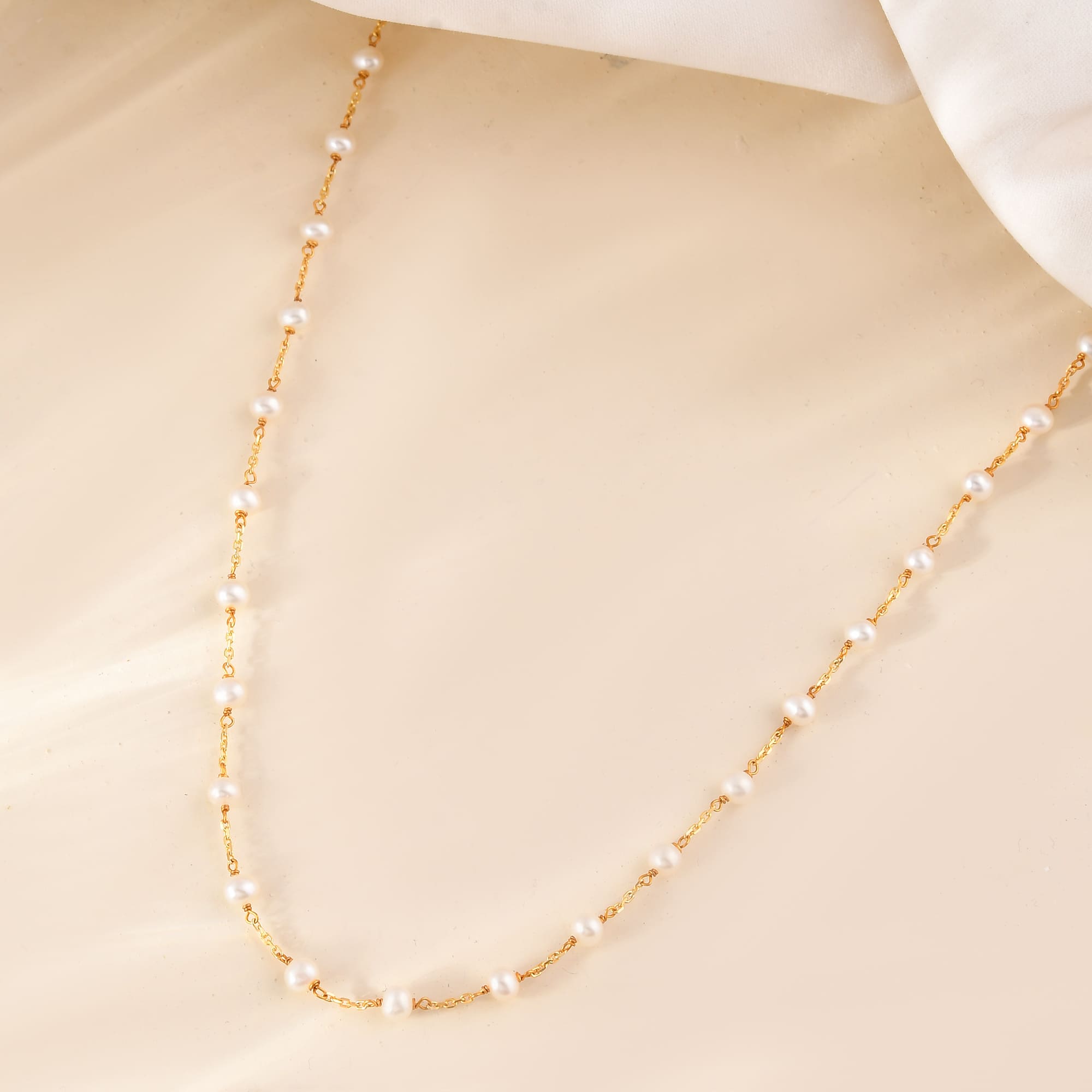 Pristine Pearl 14k Gold Necklace