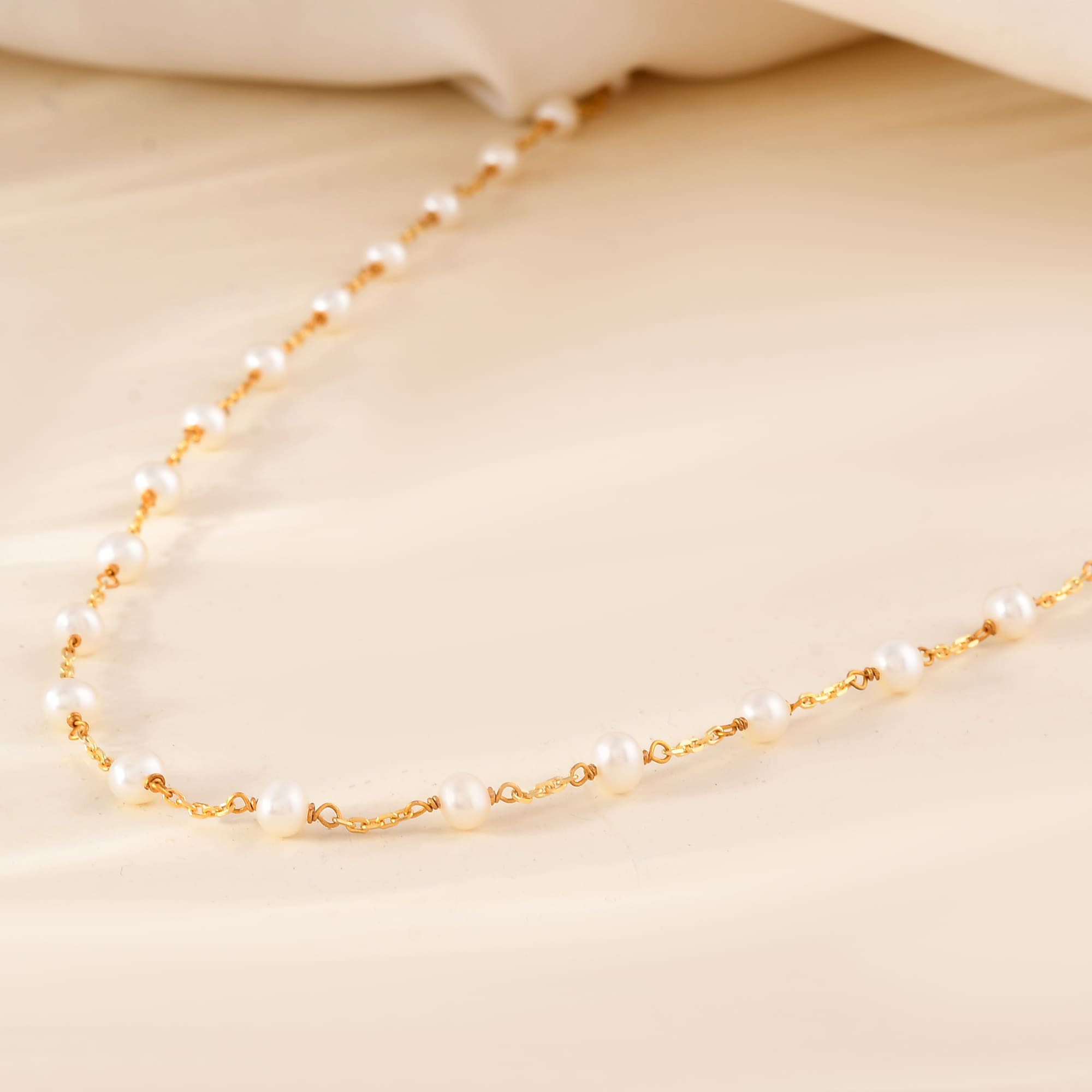 Pristine Pearl 14k Gold Necklace