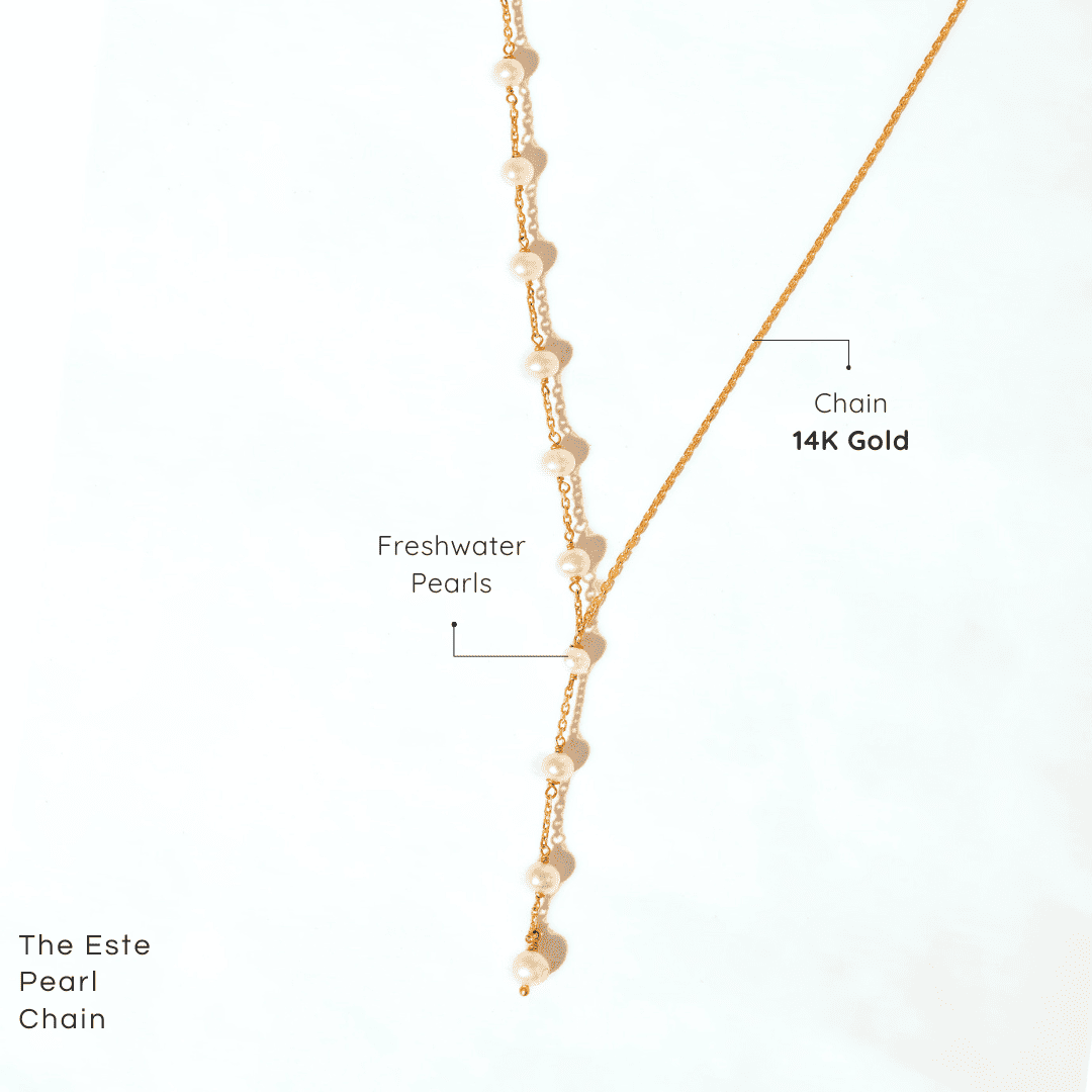 The Este Pearl 14k Gold Chain