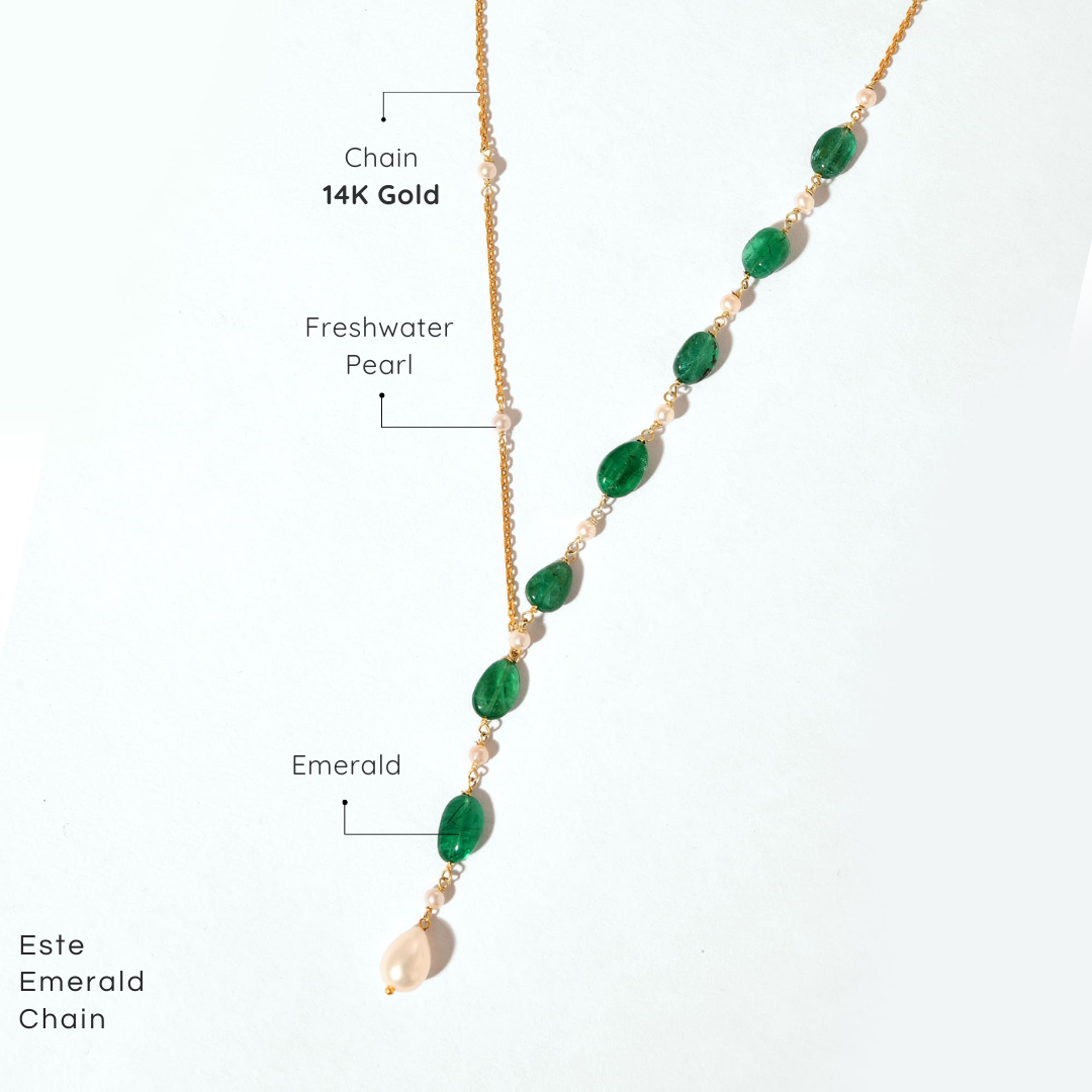 Este Emerald 14k Gold chain